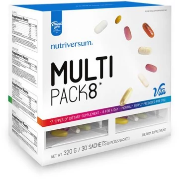 Nutriversum Multi Pack 8 Multivitamin 30 Csomag