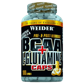 Weider BCAA + L-Glutamine 180 kapszula Aminosav