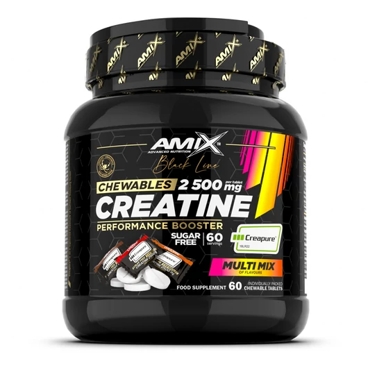 Amix Black Line Creatine 2500mg Chewable Tabs Zero Sugar