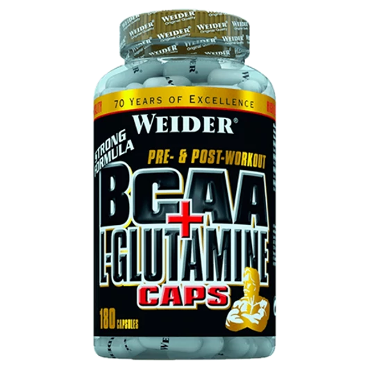 Weider BCAA + L-Glutamine 180 kapszula Aminosav